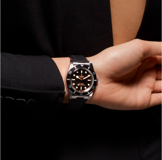 【高評価新品】ラバーベルトチューダー TUDER ブラックベイ　ラバー　ベルト 腕時計(アナログ)
